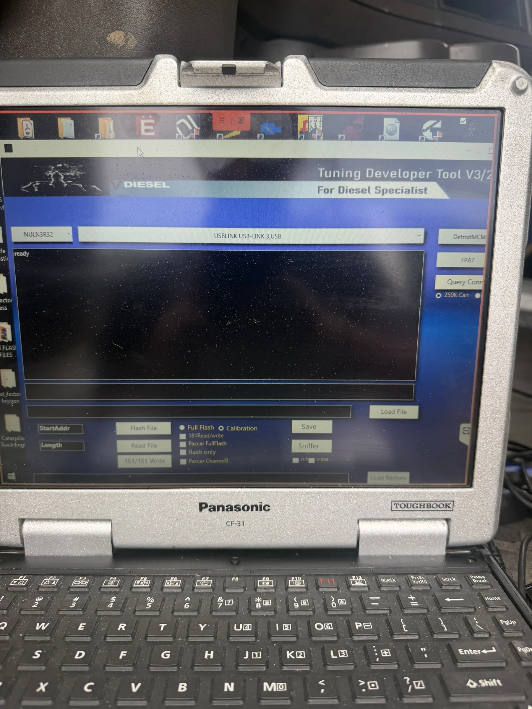 Panasonic Toughbook running diesel tuning software