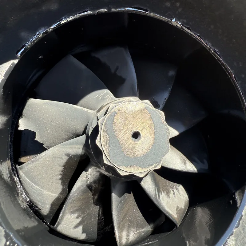 Turbocharger compressor wheel close-up
