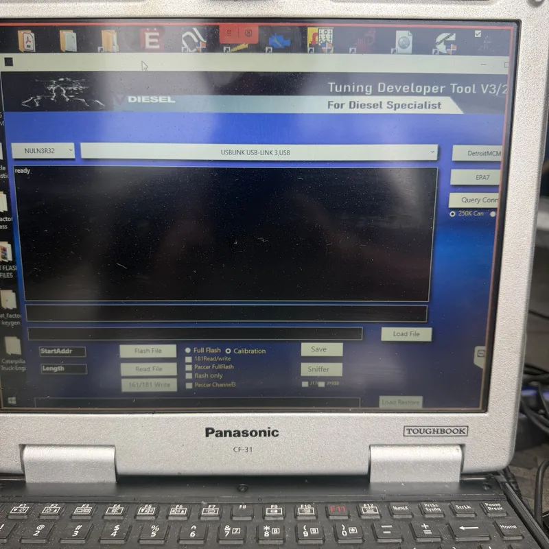 Panasonic Toughbook running diesel tuning software
