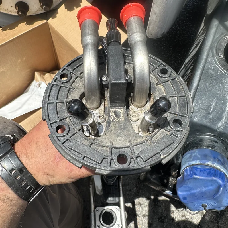 Drive shaft yoke and companion flange after removal